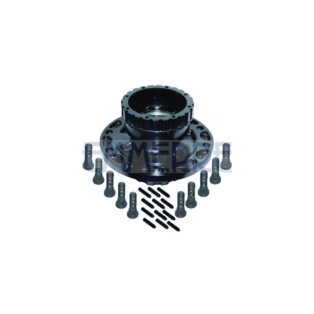Rear Wheel Hub With Bearings, Abs And Bolts