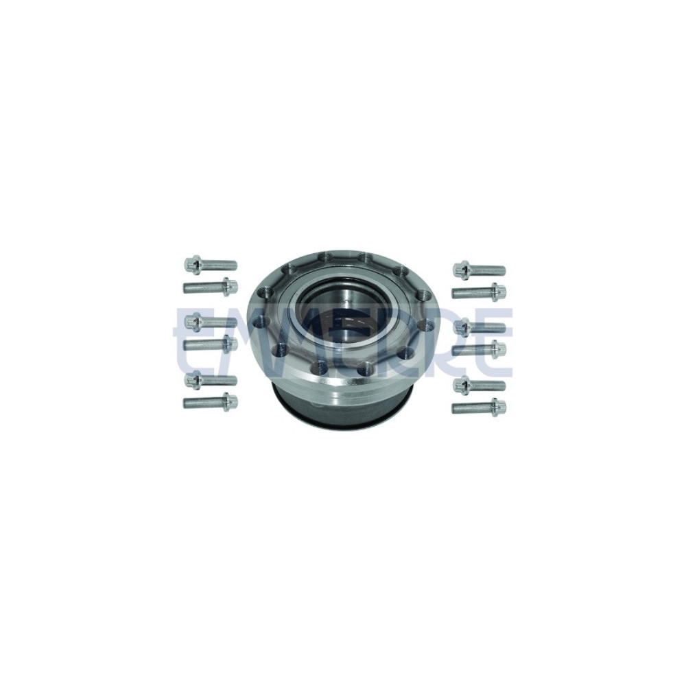 Steel Wheel Hub With Bearings, Abs And Bolts