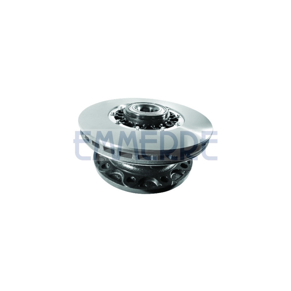 Front Wheel Hub With Brake Disc, Bearings And Abs