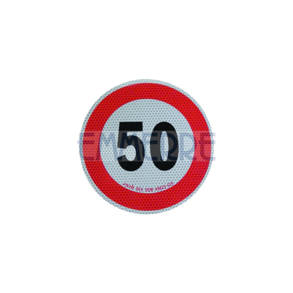 Klebefilm Geschwindigkeitsgrenze 50 Km/H