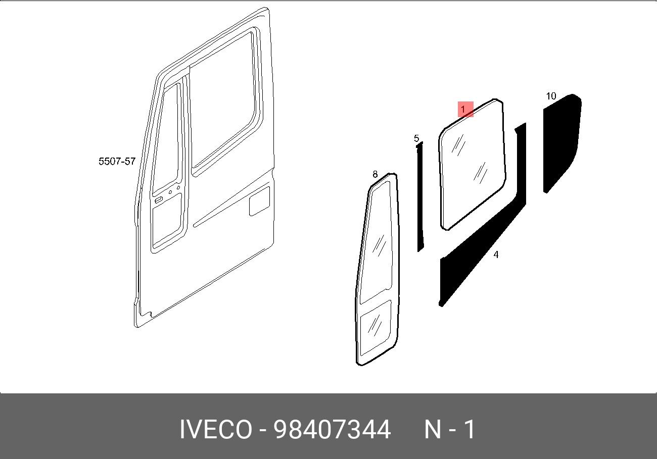 Original Iveco 98407344 Türscheibe links EuroCargo I, II, III 1991 - 2015