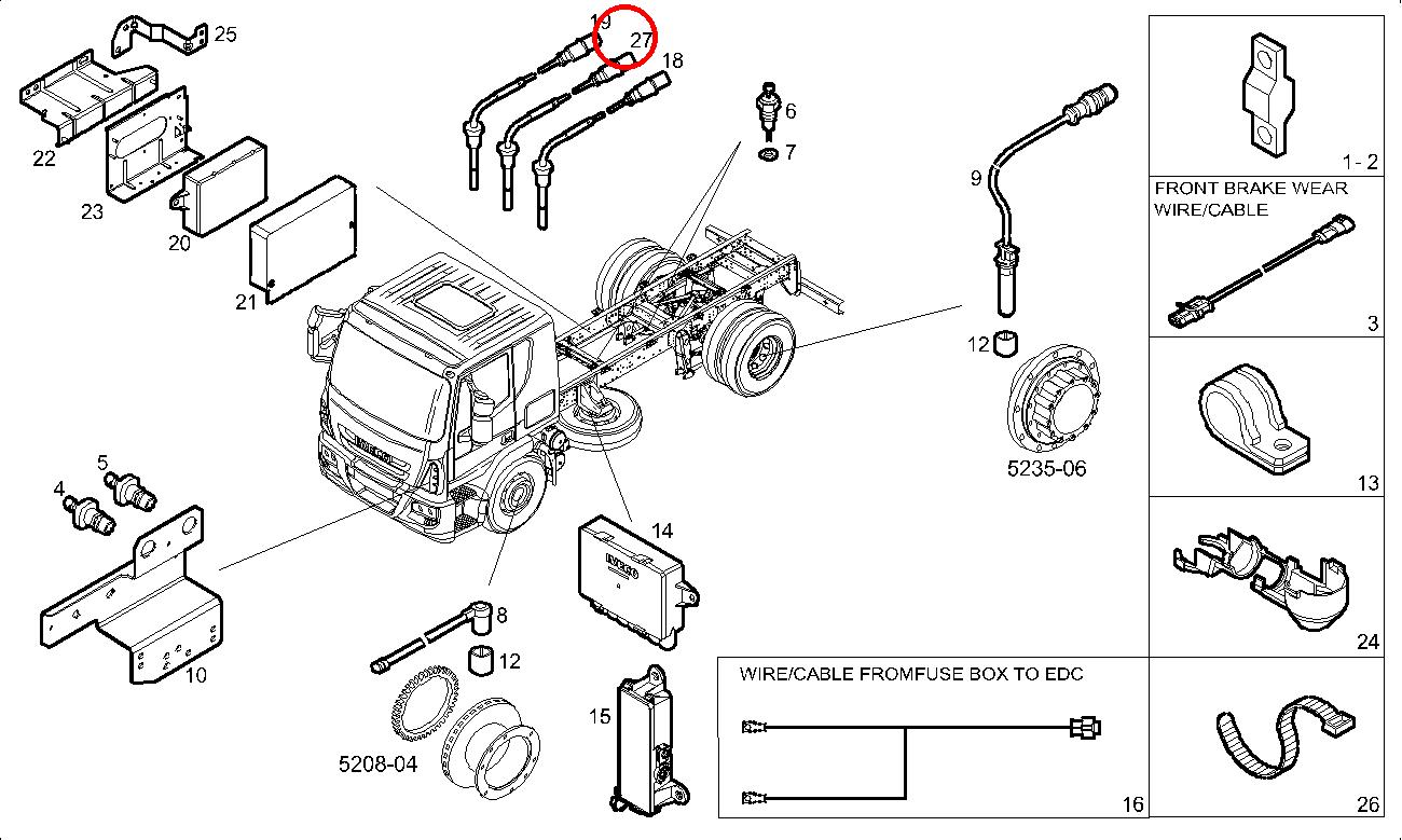 Original Iveco 5801732665 Sensor Abgastemperatur EuroCargo EURO 6 Original Iveco 5801732665 Sensor Abgastemperatur EuroCargo EURO 6