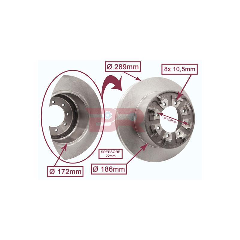 Botto Ricambi BRFR0256 Bremsscheibe Iveco 7180256 Botto Ricambi BRFR0256 Bremsscheibe Iveco 7180256