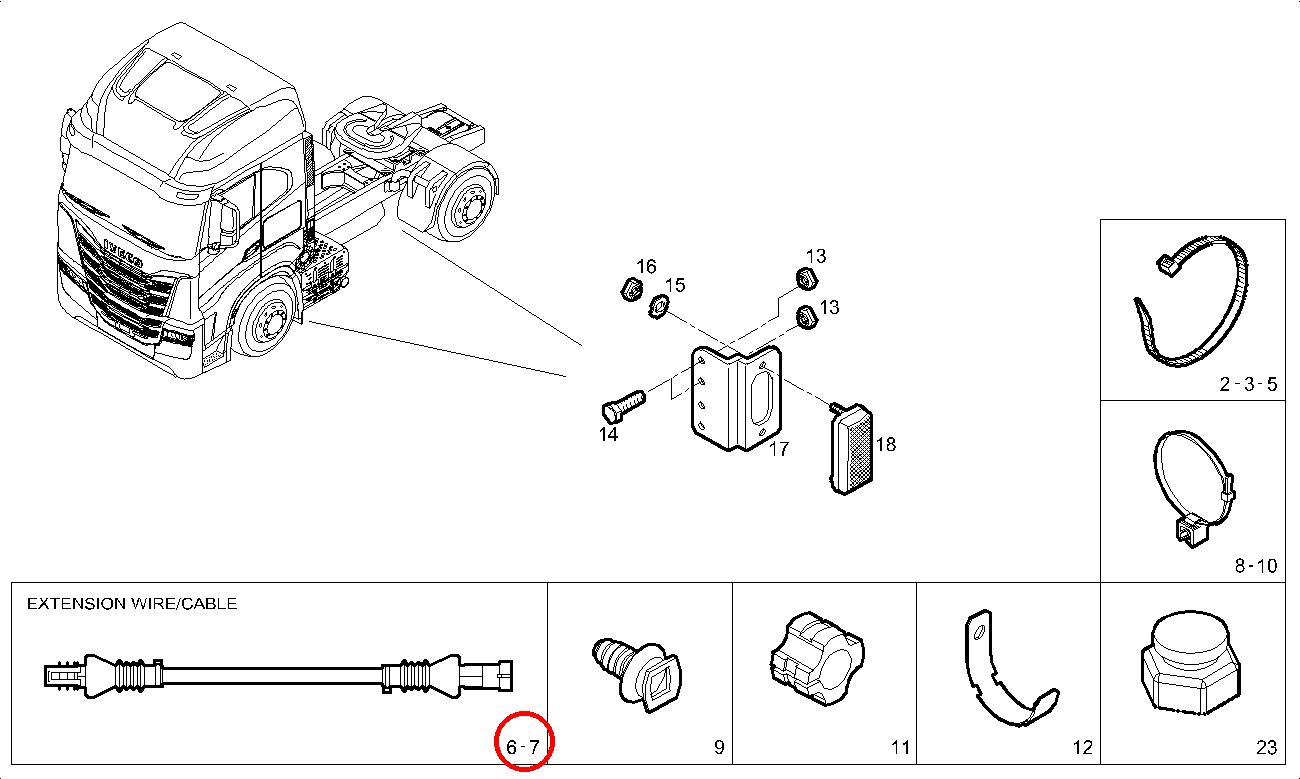 Original Iveco 5802451944 Verlängerungskabel S-WAY, EuroCargo