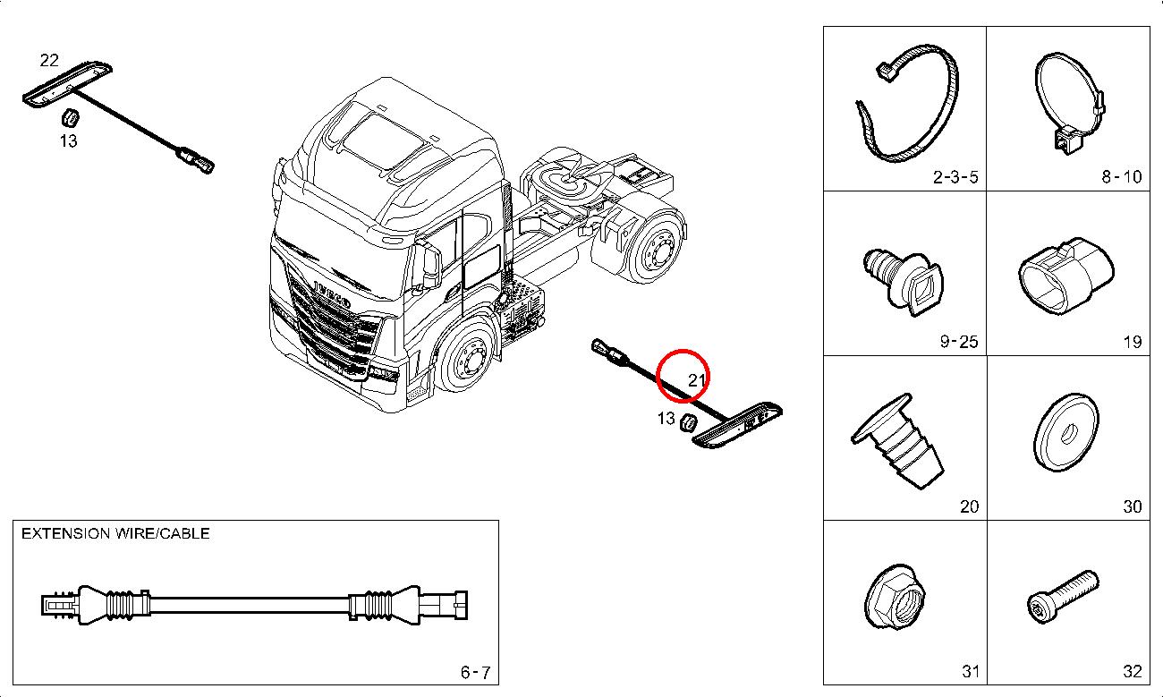 Original Iveco 5802391161 Seitenmarkierungsleuchte Kabine links S-WAY Original Iveco 5802391161 Seitenmarkierungsleuchte Kabine links S-WAY