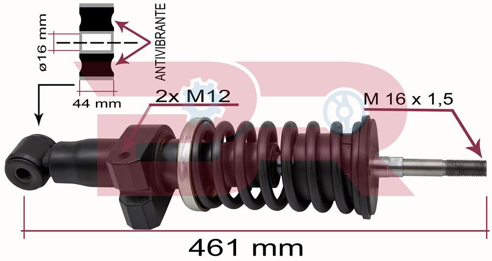 Botto Ricambi BRCA7113 Stoßdämpfer Kabine Iveco 504187113