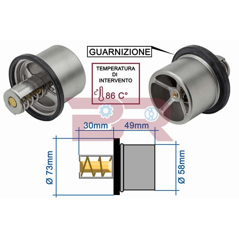 Botto Ricambi BRAC1512 Thermostat Iveco 99431512 Botto Ricambi BRAC1512 Thermostat Iveco 99431512