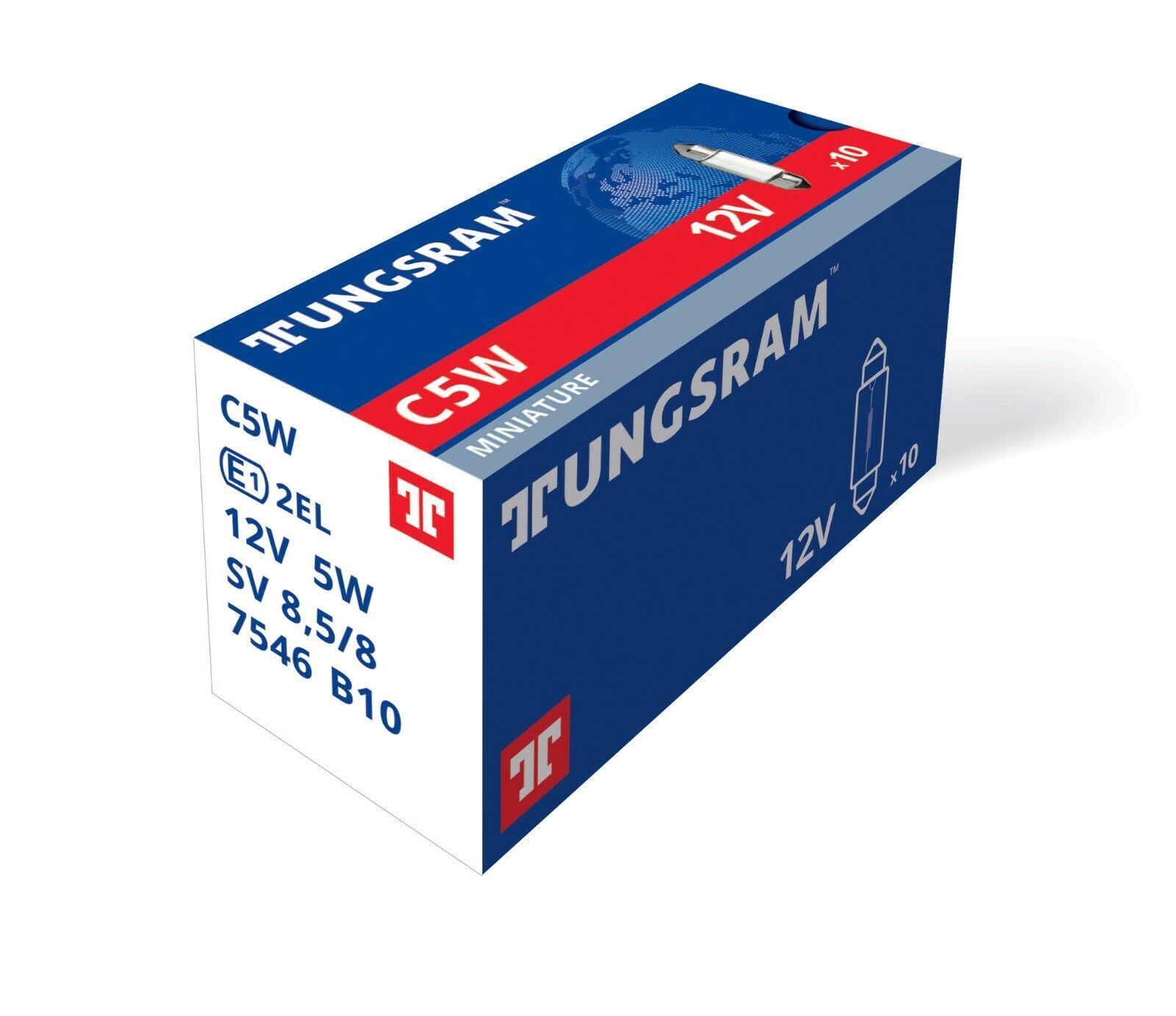 TUNGSRAM C5W 12V 5W SV8,5-8 soffitte Standard 10 Stück Lampen TUNGSRAM C5W 12V 5W SV8,5-8 soffitte Standard 10 Stück Lampen