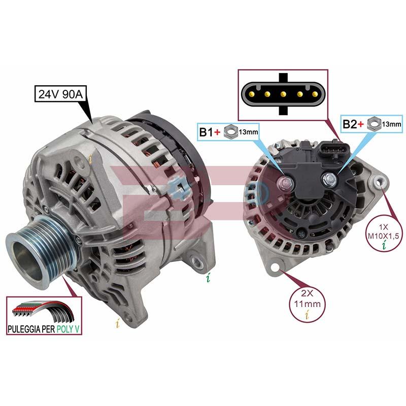 Botto Ricambi BREL2320 Lichtmaschine Iveco 4892320
