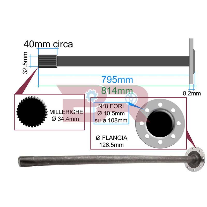 Botto Ricambi BRD8405 Ausgleichswelle Iveco 99808405