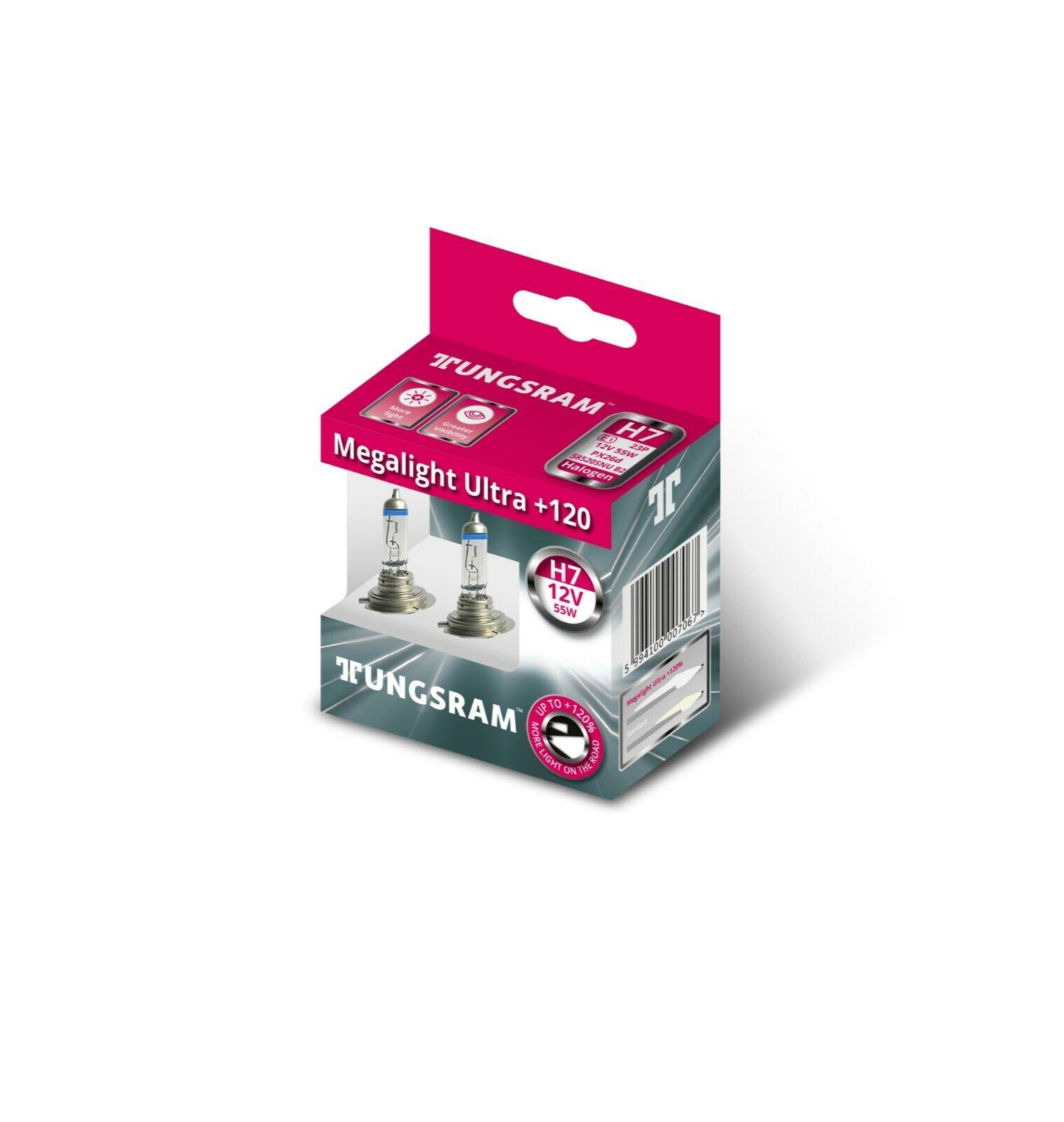 TUNGSRAM H7 12V 55W PX26d MegaLight Ultra +120% 2st. Lampen TUNGSRAM H7 12V 55W PX26d MegaLight Ultra +120% 2st. Lampen