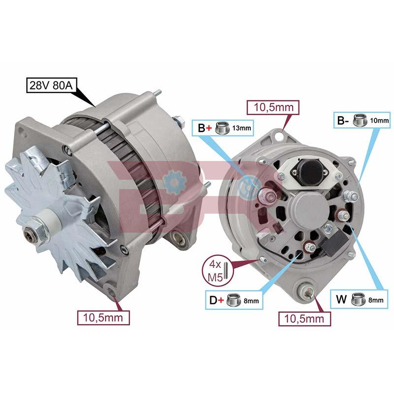 Botto Ricambi BREL4453 Lichtmaschine Iveco 98424453