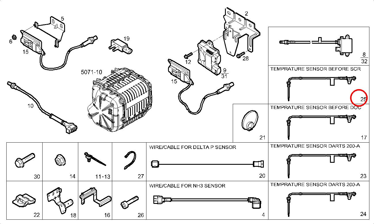 Original Iveco 5801732665 Sensor Abgastemperatur EuroCargo EURO 6