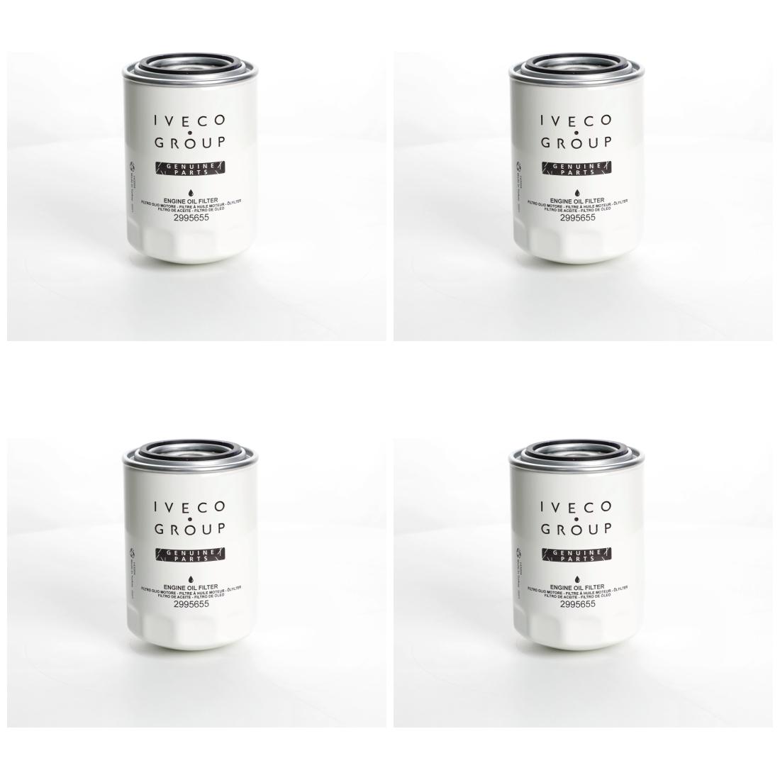 4x Original Iveco 2995655 Ölfilter Motorölfilter DAILY DUCATO JUMPER BOXER 3.0