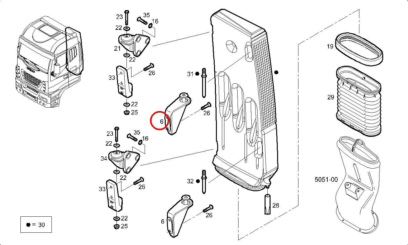 Original Iveco 504150685 Befestigungswinkel Lufteinlass STRALIS Original Iveco 504150685 Befestigungswinkel Lufteinlass STRALIS