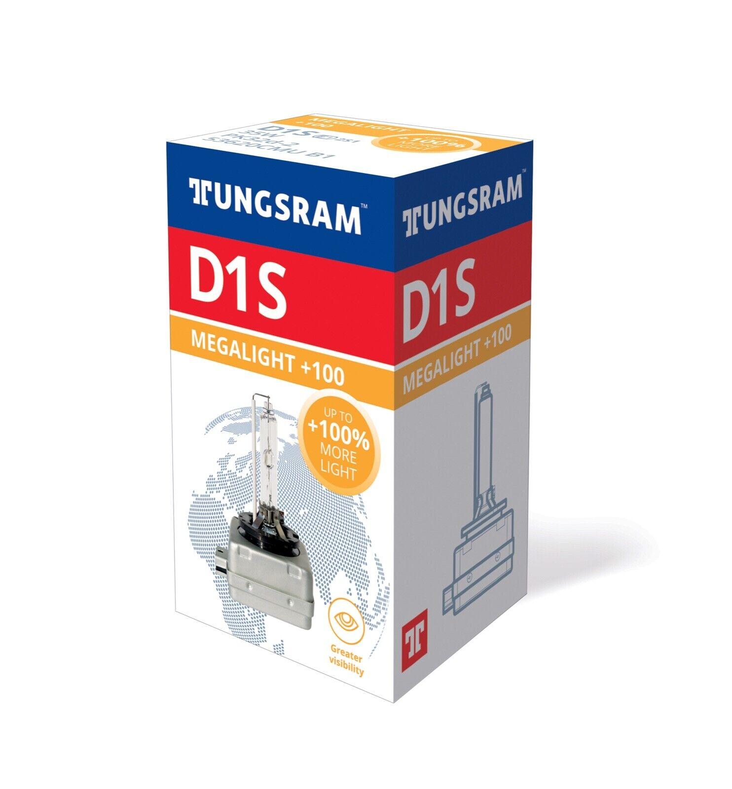 TUNGSRAM D1S 35W Megalight Xensation +100% mehr Licht Premium Xenon Brenner 1St.