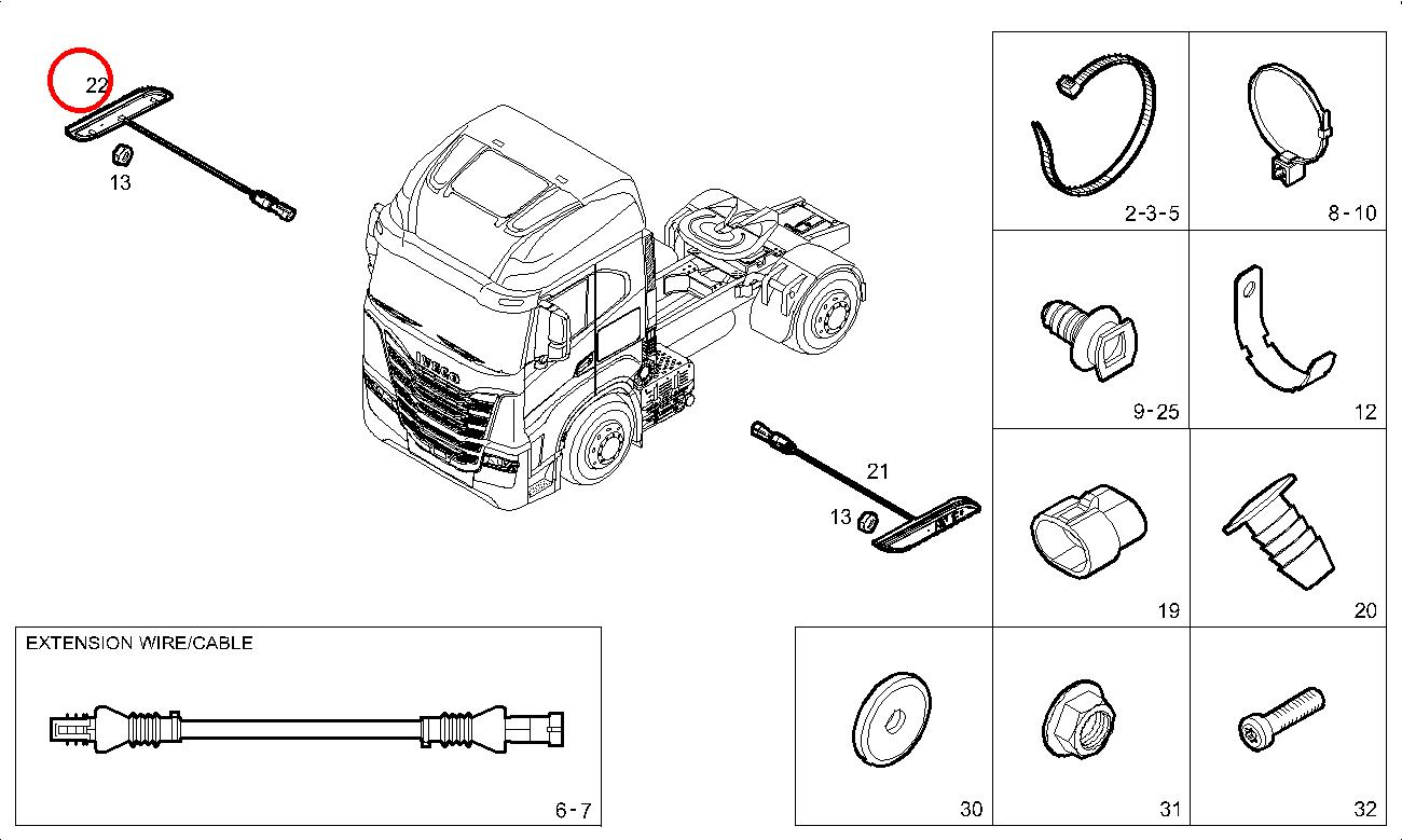 Original Iveco 5802391162 Seitenmarkierungsleuchte Kabine rechts S-WAY Original Iveco 5802391162 Seitenmarkierungsleuchte Kabine rechts S-WAY