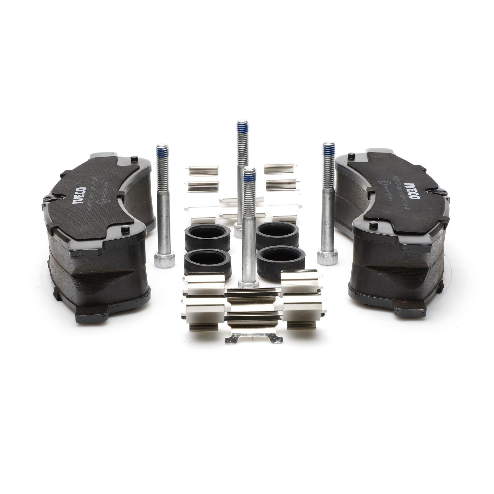 Original Iveco 42555633 Bremsbelagsatz hinten mit Zubehör Daily 65C 70C ab 2006 Original Iveco 42555633 Bremsbelagsatz hinten mit Zubehör Daily 65C 70C ab 2006