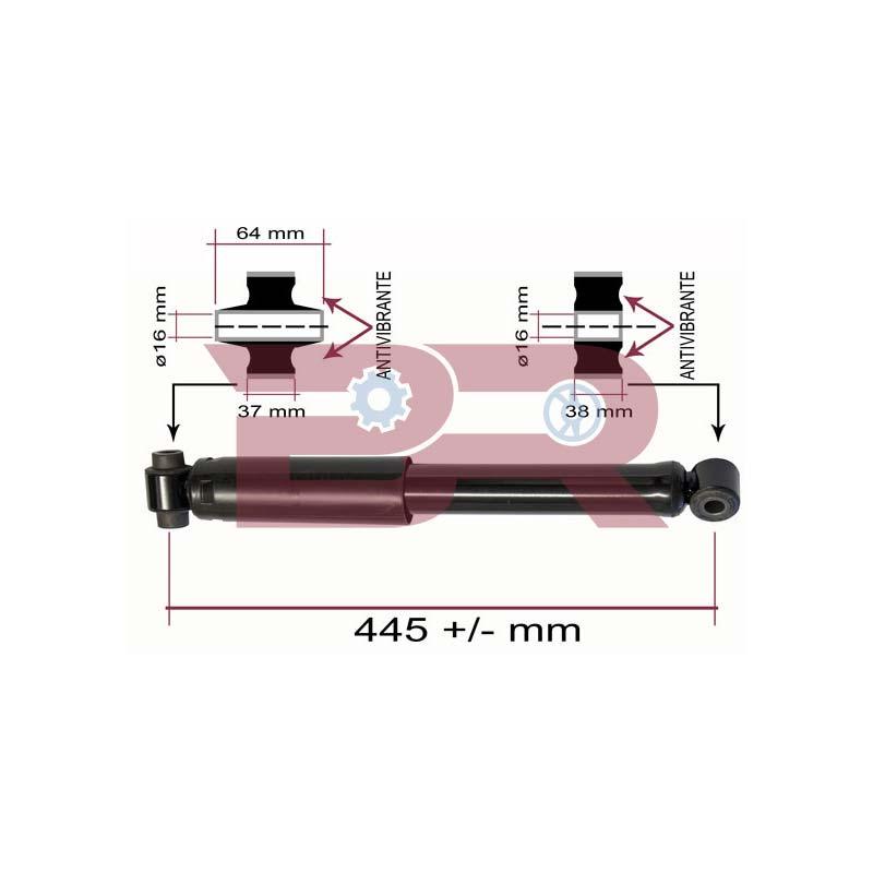 Botto Ricambi BRCA1630 Stossdämpfer, Fahrerhausaufhängung Iveco 5801771630