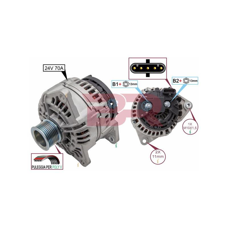 Botto Ricambi BREL2318 Generator Iveco 4892318 Botto Ricambi BREL2318 Generator Iveco 4892318