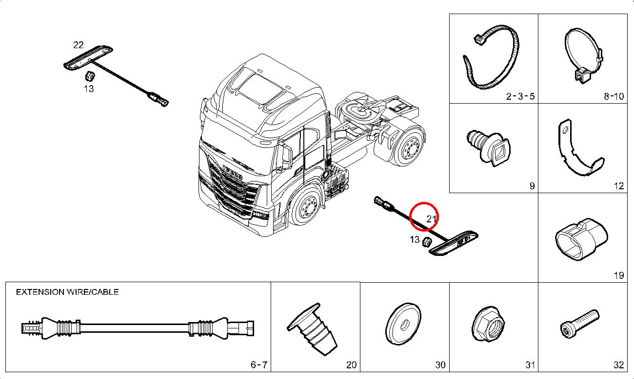 Original Iveco 5802391161 Seitenmarkierungsleuchte Kabine links S-WAY Original Iveco 5802391161 Seitenmarkierungsleuchte Kabine links S-WAY